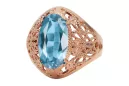Original Vintage 14K Rose Gold Aquamarine Ring Vintage style vrc074r